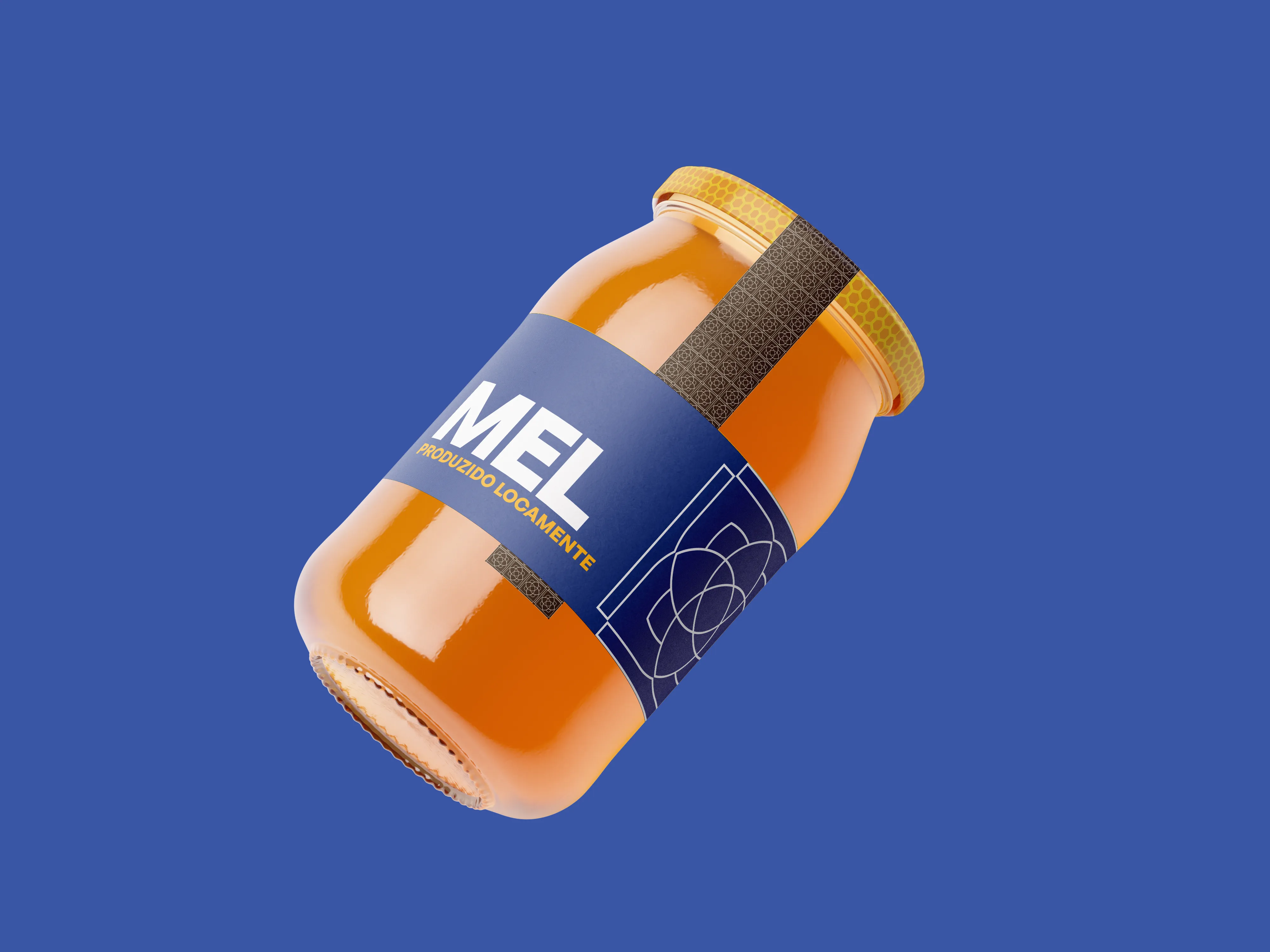 A jar of honey labelled with the hotel’s branding.